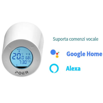 comenzi vocale Cap termostatic Poer Smart cu control din internet