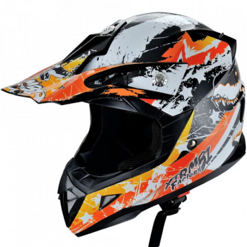 Casca moto ATV integrala Hecht 53915 M mozaic portocaliu