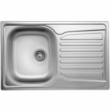 Chiuvetă Bucătărie Ferro Inox 78x49 cm Texturată cu Picurător