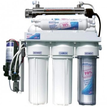 Molecular water filter ARO-6-P-UV with booster pump and UV lamp