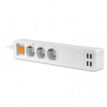 Prelungitor smart Platinet 16A 3 Prize 4 USB 1.8m Tuya