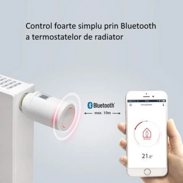 comanda Termostat radiator Danfoss Eco bluetooth de pe telefon