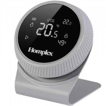Termostat inteligent Homplex NX1 gri cu suport pentru masa.
