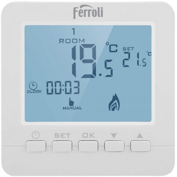 Termostat cu Fir Ferroli FER 105 | Digital | Fiabilitate Maximă