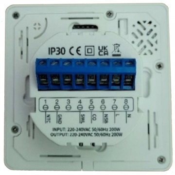 Termostat wifi Purmo Unisenza FFU3TAAFDC1CC320 spate