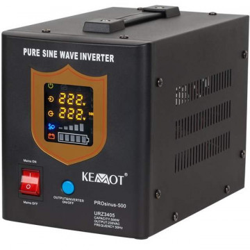 UPS KEMOT PROsinus-500 Negru | 300W | 12V | Undă Sinus Pură