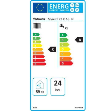 eticheta energetica Centrala termica Beretta Mynute 24 CAI Lx