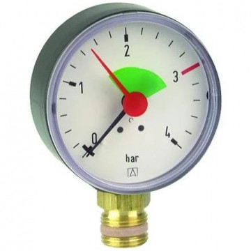 Bourdon tube pressure gauge Afriso RF63 plastic