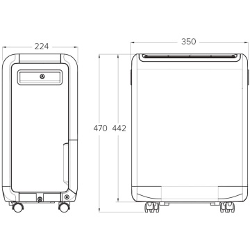 dimensiuni Dezumidificator aer Ariston Deos Evo 12
