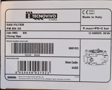 Filtru gaz Madas FM 03 DN20 50 microni