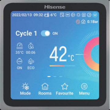telecomanda Pompa de caldura aer/apa reversibila Hisense Hi-Therma 8 kW
