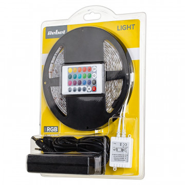 ambalaj Kit Banda LED RGB Controller si alimentator Rebel LED0175-2