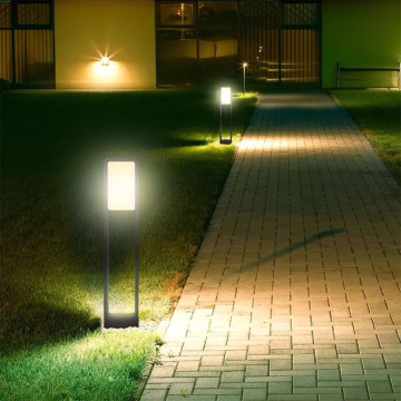 alee cu Lampa iluminat gradina 10 W IP65 6400 K alb rece V-Tac VT-33 negru