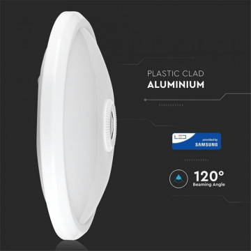 Plafoniera LED 12W Senzor miscare 4000K V-Tac VT-13 alb neutru materiale