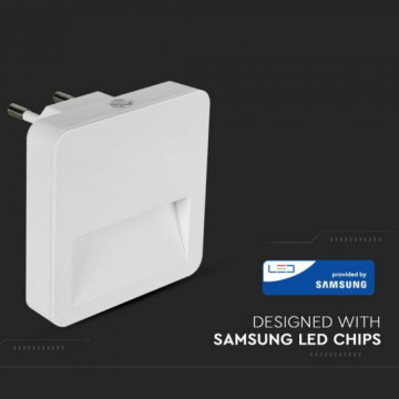 Lampa veghe patrata cu Senzor 4000K V-Tac VT-86 alb neutru chip samsung
