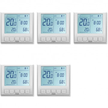 Pachet 5 termostate de pardoseală Poer Smart comanda prin Internet