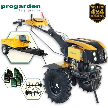 Pachet Campo ProGARDEN 1273 Alpine V2 motocultor 12CP Alpine RM500T | Remorca | 6L ulei