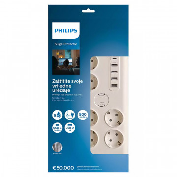 ambalaj Prelungitor Surge Protector 6 Prize Philips SPN7060WA
