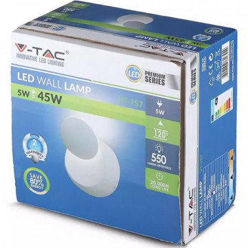 ambalaj Aplica LED 5W 4000K VT-757 alb neutru