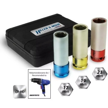 Set 3 Tubulare Impact Hillen&Mohr pentru jenti aluminiu 85mm, 17-21mm