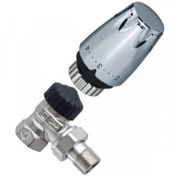 Set cap termostatic Heimeier DX silver cu ventil