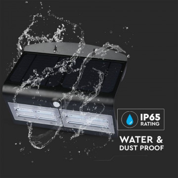 Lampa LED solara 6.8 W 4000 K alb neutru V-Tac VT-767-7 negru IP65