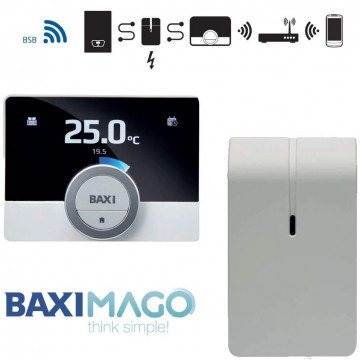 Termostat Inteligent Baxi Mago GTW-17 (7724375) - Wi-Fi Modulant cu Gateway pentru Centrale Baxi PLATINUM | Termix.ro