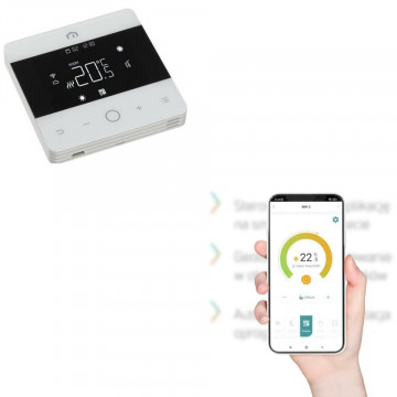 Termostat wifi Purmo Unisenza FFU3TAAFDC1CC320 comandat de pe telefon
