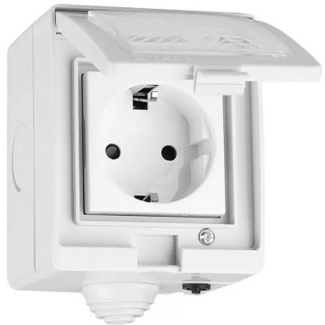 Priza electrica Smart cu capac V-Tac IP55 2200 W montaj aparent