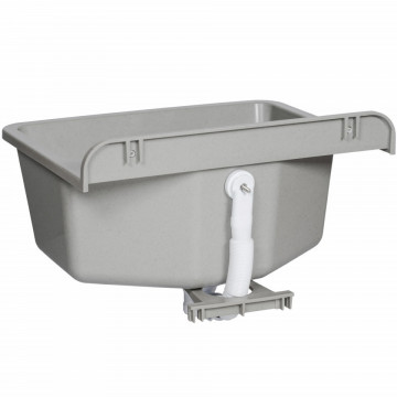 detalii Chiuveta din poliester Ferro 37/46 cm gri
