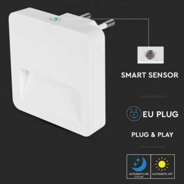 Lampa veghe patrata cu Senzor 4000K V-Tac VT-86 alb neutru smart sensor