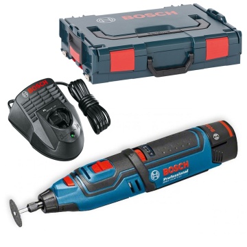 Multifuncțional rotativ cu acumulator Bosch GRO 12V-35 | 2x Acumulatori GBA 12V 2.0Ah | Încărcător rapid GAL 1230 CV | L-Boxx
