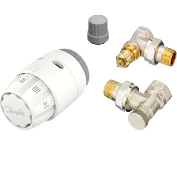 Set termostatic Danfoss 013G5183 RAS-C2, ventil colt, robinet retur