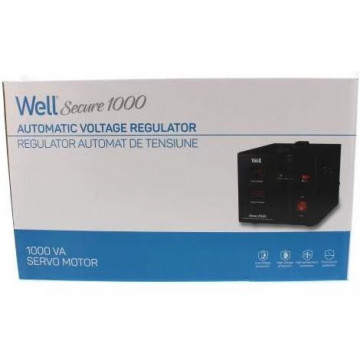 Stabilizator tensiune well Secure 1000 VA ambalaj