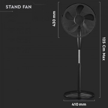 dimensiuni Ventilator 16 125cm 55W VT-5016-5 negru