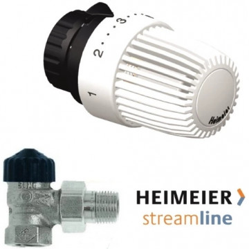 🌡️ Set Cap Termostatic Heimeier S cu Ventil Colț | Termix.ro