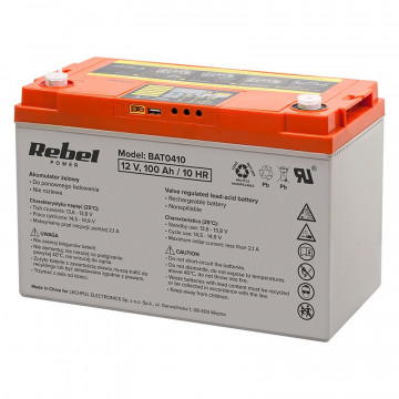 Acumulator gel deep cycle afișaj Rebel BAT0410