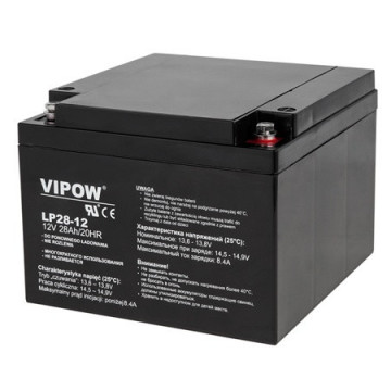 Acumulator staționar plumb acid Vipow 12V 28Ah
