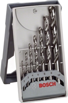 Bosch Caseta 7 burghie metal HSS-G, D2-10mm