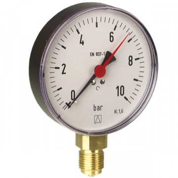 Bourdon tube pressure gauge Afriso RF100 metallic