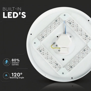 Plafoniera LED 18W 30cm 3 in 1 cu Stelute V-Tac VT-8418 120 grd