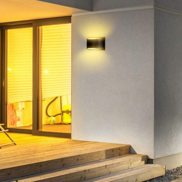 montaj Lampa perete LED 10W IP54 4000K alb neutru V-Tac VT-815 negru