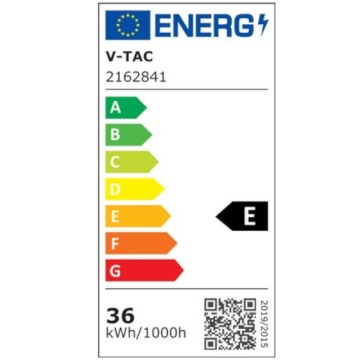 eticheta energetica Lampa LED VT-1249S rezistenta la apa 1200mm 36W 6500K
