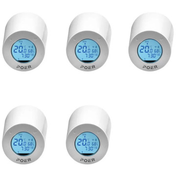 Pachet 5x Cap termostatic Poer Smart cu control prin internet