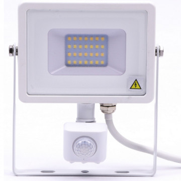 Reflector LED SMD 20W 6400K IP65 cu senzor miscare VT-20-S alb