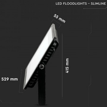 dimensiuni Reflector LED SMD 300W 6400K IP65 chip Samsung V-Tac VT-300 negru