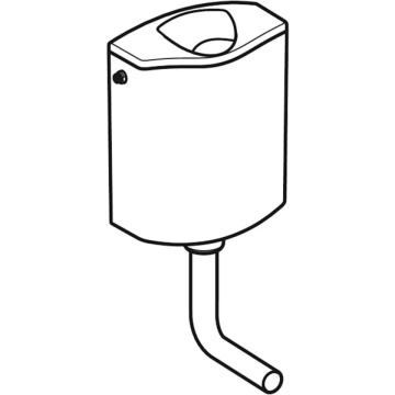 Rezervor WC semi-inaltime Geberit AP116 spalare cu 2 volume de apa 3-7,5 litri