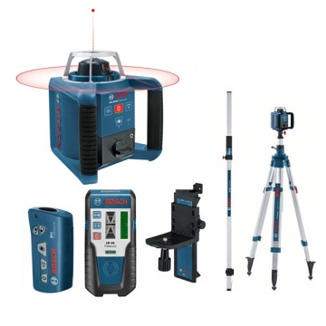Set Nivelă Laser Rotativă Bosch GRL 300 HV + BT300 + GR240 - Termix