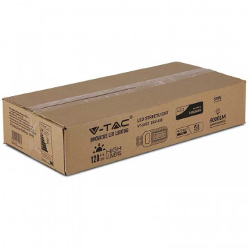 ambalaj Corp iluminat stradal Slim LED 50W 120LM/W 6400K chip Samsung V-Tac VT54ST