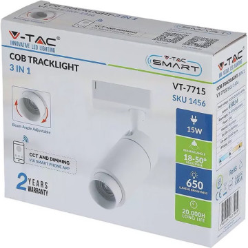 ambalaj Corp iluminat LED 15 W Tracklight cu Bluetooth 3 in 1 V-Tac VT-7715